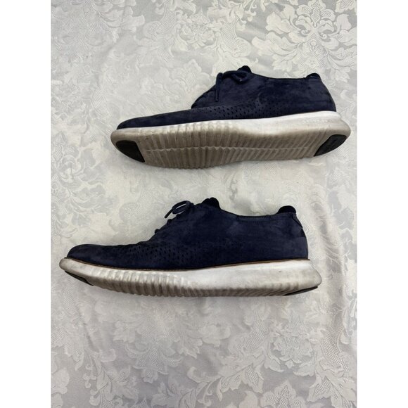 Cole Haan 10.5M 2.Zerogrand Laser Wingtip Oxford Navy Blazer Shoe Comfort C23086 - Picture 9 of 13